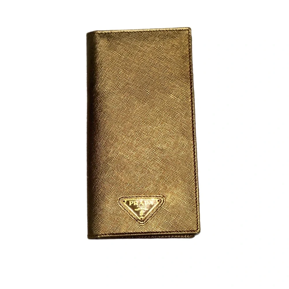 SOLD!💎Prada Saffiano Bronze Wallet-EUC - Picture 2 of 15